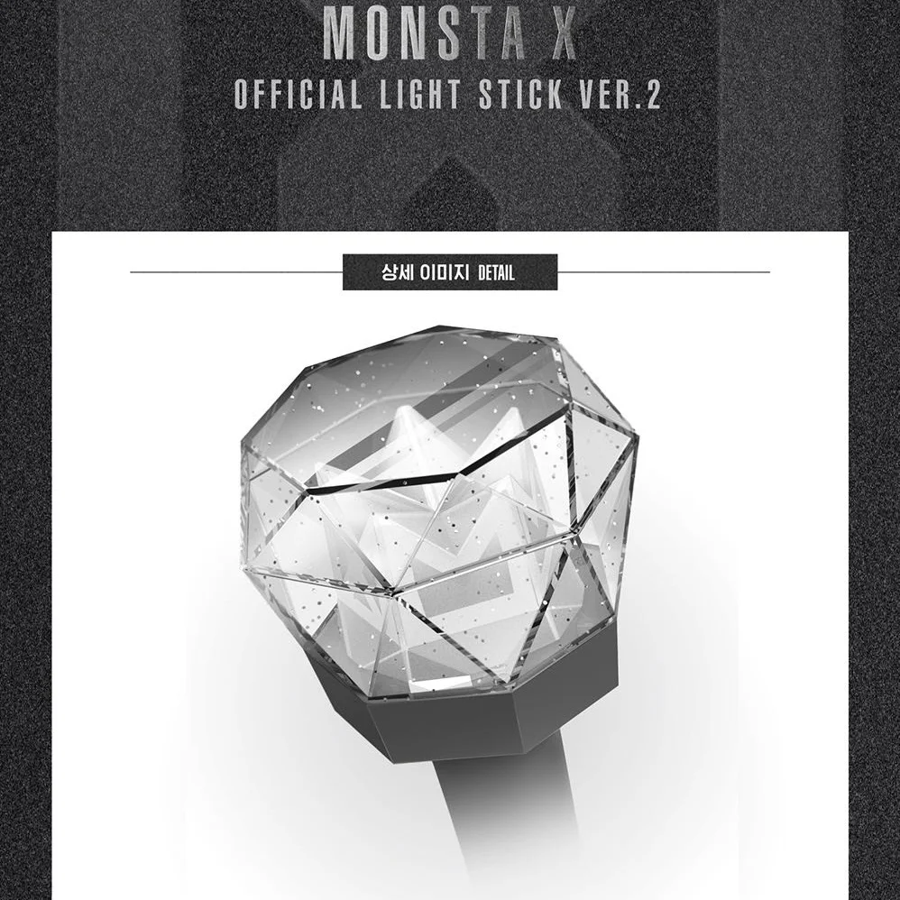 

In stock LED KPOP MONSTA X Light Stick Ver.2 Official 2018 New Stick Lamp Concert Light-up Lamp Gift Collection Hiphop Lights