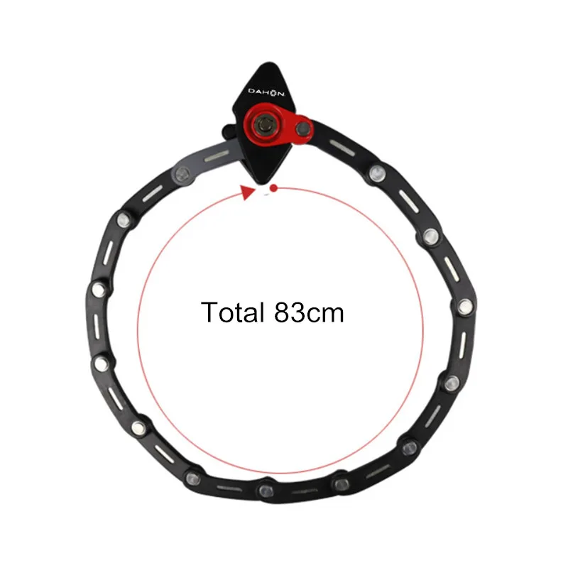 DAHON, новинка, складной велосипедный замок, крепкая защита от кражи, длина от ржавчины, замок для велосипедной цепи, цинковый сплав, длина 83 см