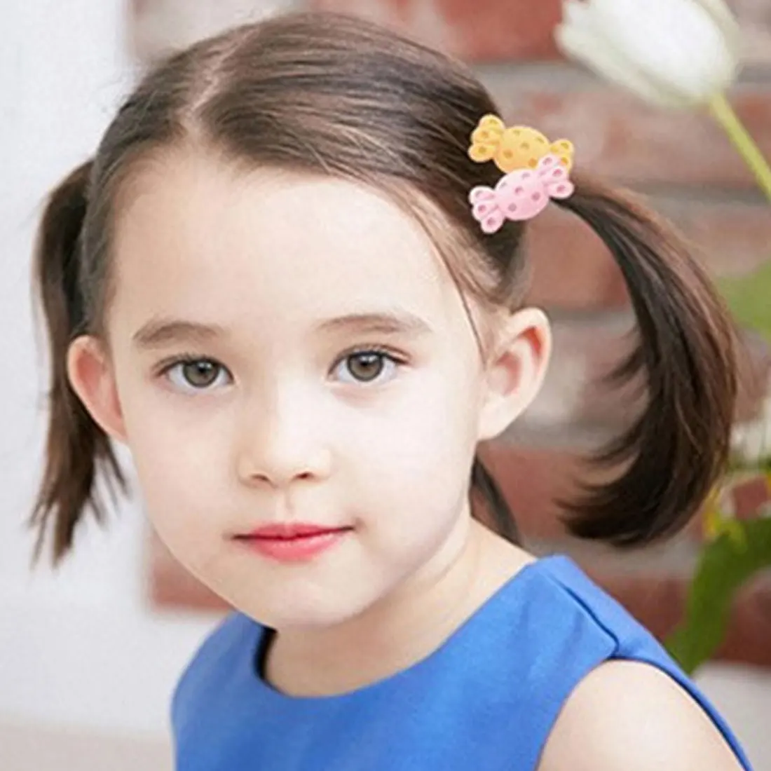 

Kids Cute Fashion High Quality Elastic 6 Models Smile Face 3PCS/Pack Bears Hair Ropes kids hair accessories