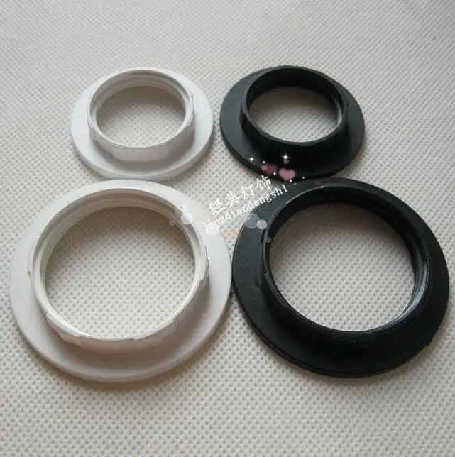 

6PCS E14 E27 lamp Socket loop Black white color lamp holder Ring DIY