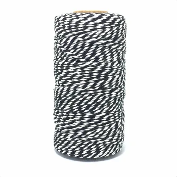 

NEW 8ply 1MM~1.5MM Cotton Bakers Twine Mix (100yard/spool) Baker's Twine Gift Packing BLACK Twine for Crafting MS15122411