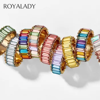 

Fashion 3A Cubic Zirconia Ring For Women Men 2020 Bohemian Colorful Rainbow Ring Woman Diy Statement Rings Party Wedding Jewelry