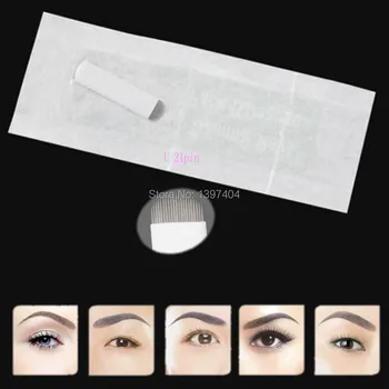 

U Shape 21pins needles blade Manual tattoo pen's needle blade microblading needle blade permanent eyebrow pen needle