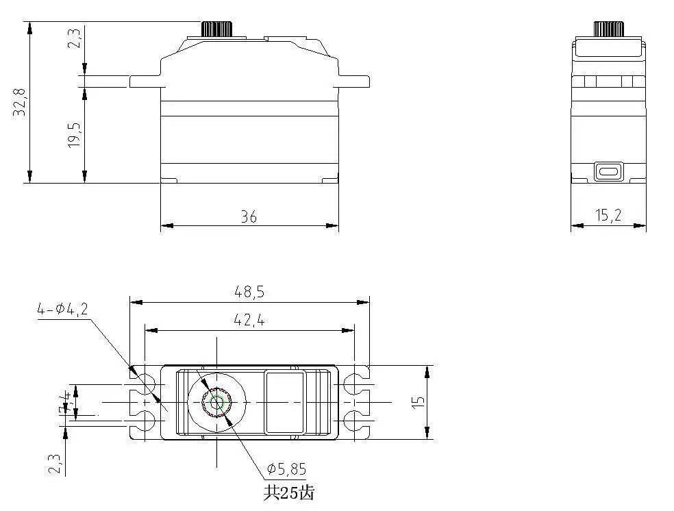 3 X GARTT DS505 Swash Plate Servo и 1 X DS515 задний сервопривод для 500 RC вертолета