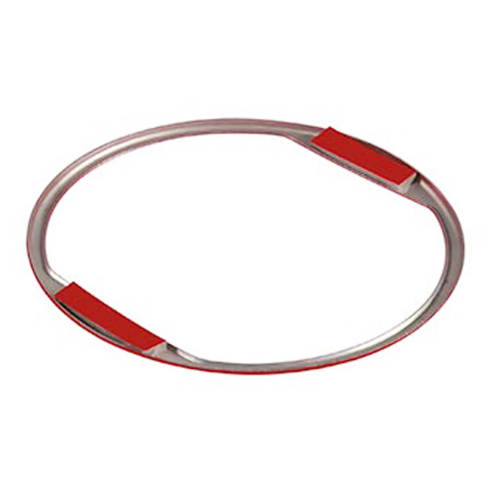 JEAZEA 3pcs Red Car Interior Dashboard Center Air Condition Vent Outlet Ring Circle Trim Sticker For Ford Mustang 2015 2016 2017-5