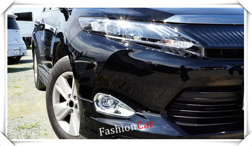 Для Toyota Harrier 2013 ABS хромированные передние противотуманные фары светильник объемного накладка 2 шт./компл. стайлинга автомобилей