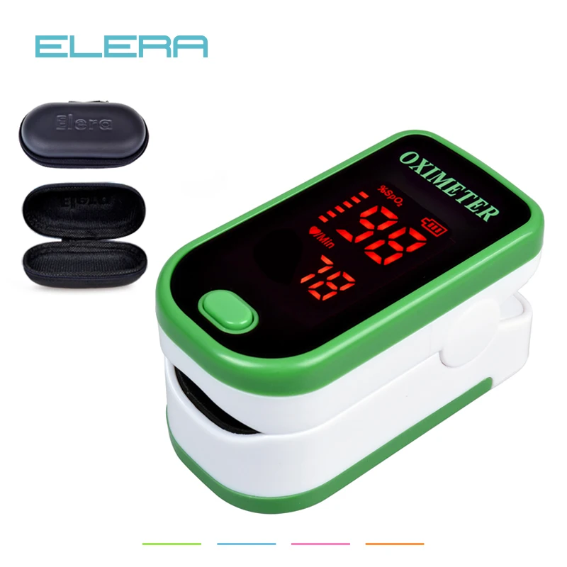 

ELERA LED Fingertip Pulse Oximeter With Pouch Blood Oxygen SPO2 PR Saturation Portable Oximetro Monitor oximetro de dedo