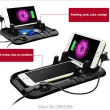 Аксессуары Многофункциональный автомобильный навигационный Мобильный Телефон Противоскользящий коврик USB зарядное устройство для DACIA logan Duster lodgy sandero