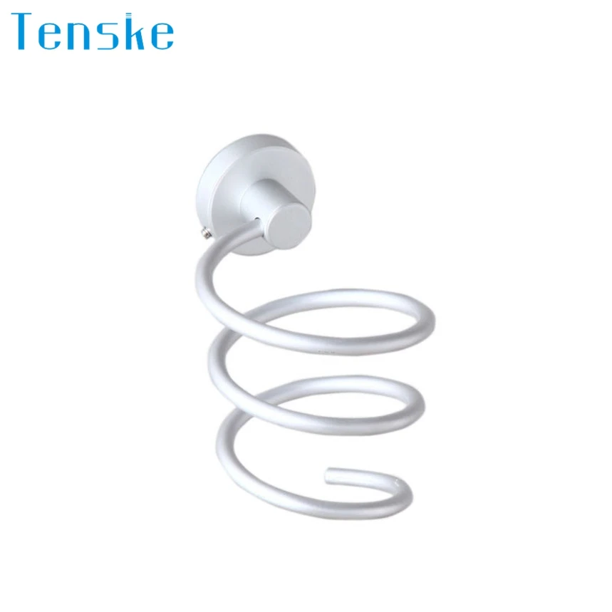 

Wall Hair Dryer Rack Space Aluminum Bathroom Wall Holder Shelf Storage #D299 F803