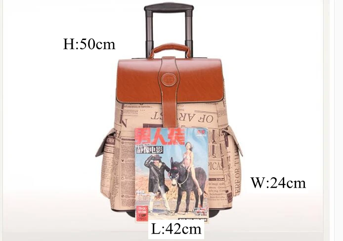 Дорожный Рюкзак-тележка Сумка для багажа Сумки на колесиках для женщин Дорожные сумки для путешествий