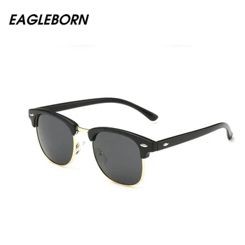 

High Quality Classic Mirror Polarized Women Sunglasses Men's Metal Frame Glasses Leisure Retro Eyeglasses