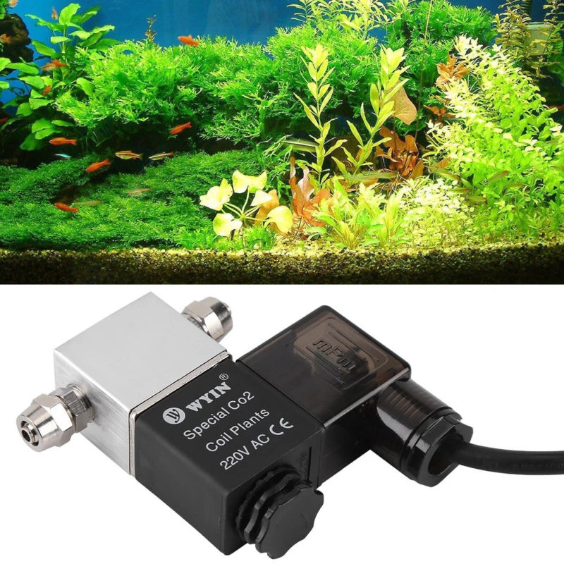 1,6 Вт СО2 аквариумная система Соленоидный клапан электрический магнитный Соленоидный клапан регулятор Eu/us/au/uk Разъем садовые инструменты