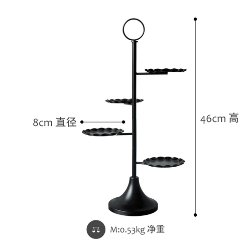 Черный свадебный торт кекс дисплей подставки бытовые стеллажи для хранения Макарон конфеты кофе хлеб пончики тарелки торт подставки вечерние Декор - Цвет: 15007