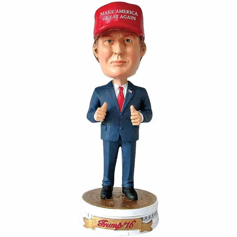17.5cm USA President Donald Trump Limited Edition Bobblehead Resin Shaking Head Figurine toy Home Dec