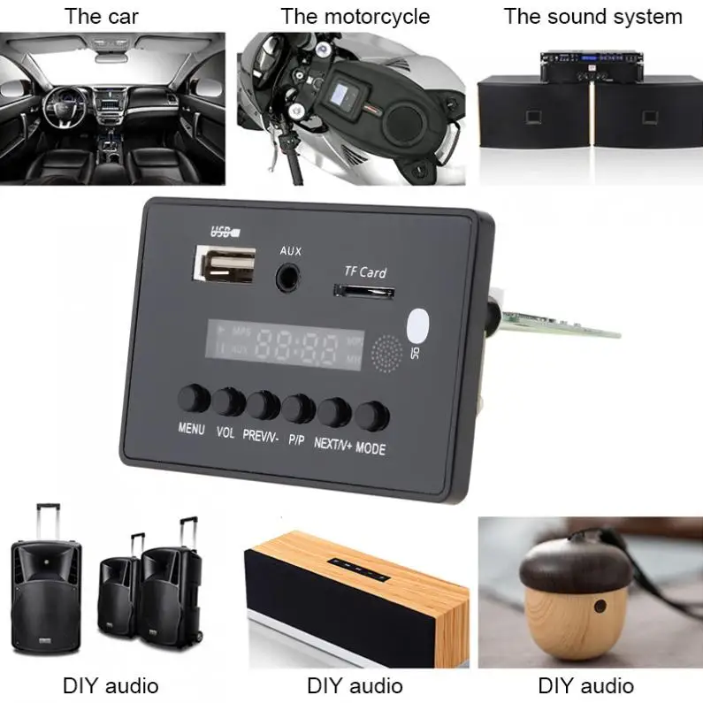 Reprodutor de vídeo decodificador, 80hz-15khz 12v dts