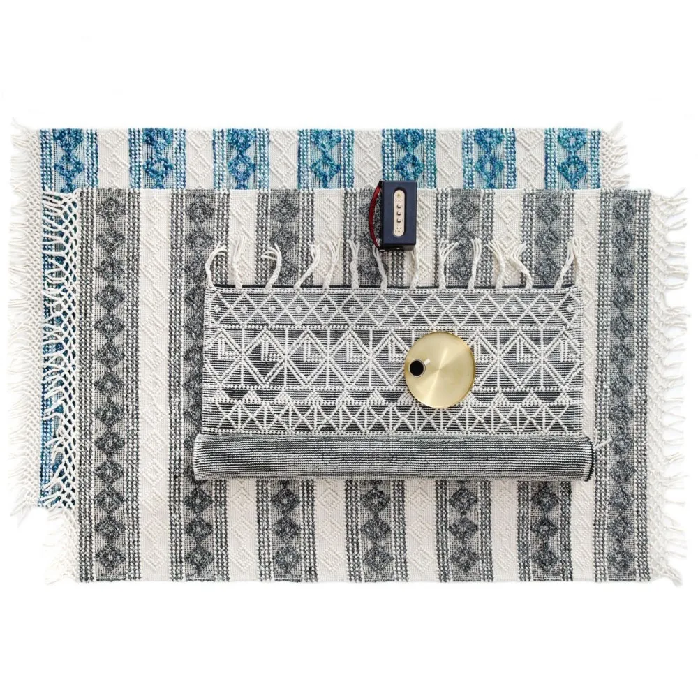 Скандинавский стиль ручной работы шерсть 3D прикроватный коврик, Гостиная Коврик для кофейного столика, скотовое украшение коврик