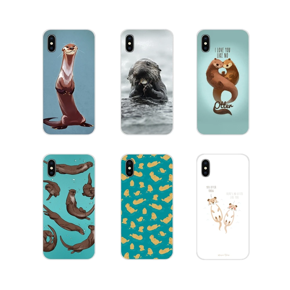 

For Motorola Moto X4 E4 E5 G5 G5S G6 Z Z2 Z3 G G2 G3 C Play Plus Accessories Phone Cases Covers Animal otter Black