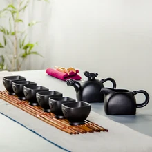 Чайный набор кунг-фу 1 Чай горшок+ 6 Чай чашки+ 1 ярмарка чашки Чайник заварочный чайник ручной работы Zisha керамические фарфоровые китайские ремесла B007