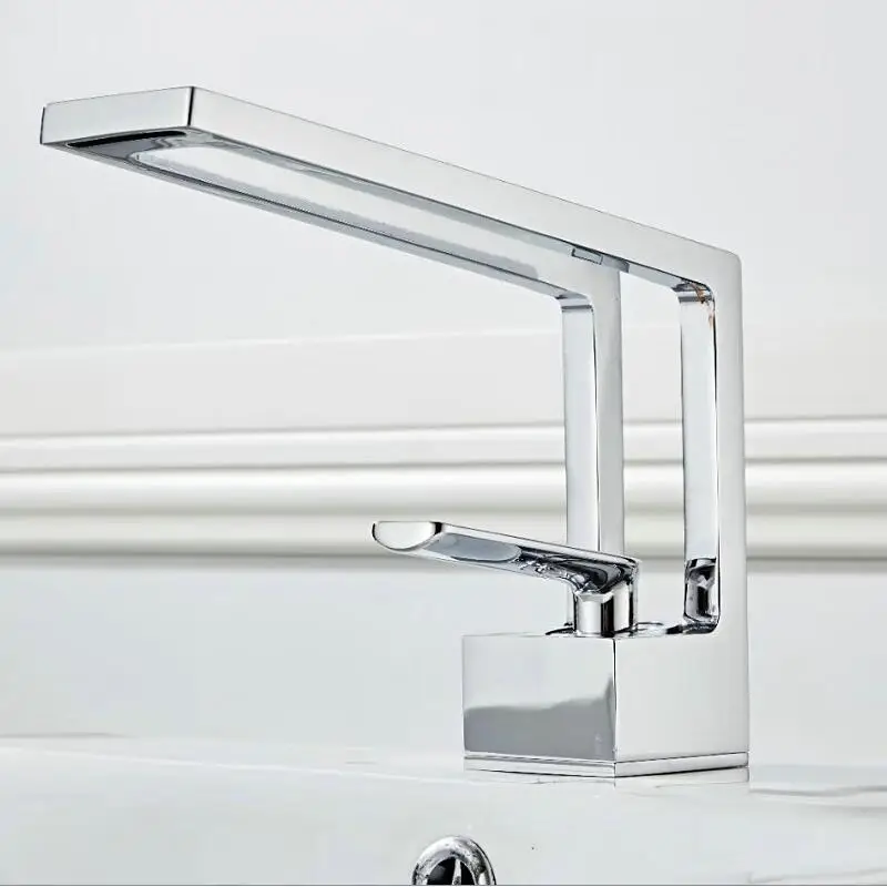 Kitchen Bathroom Tap Basin Faucets Black Oil Brushed//Rose Gold Bathroom Faucet Basin Tap Rotate Single Handle Hot and Cold Water Mixer Taps Crane,Rose Gold