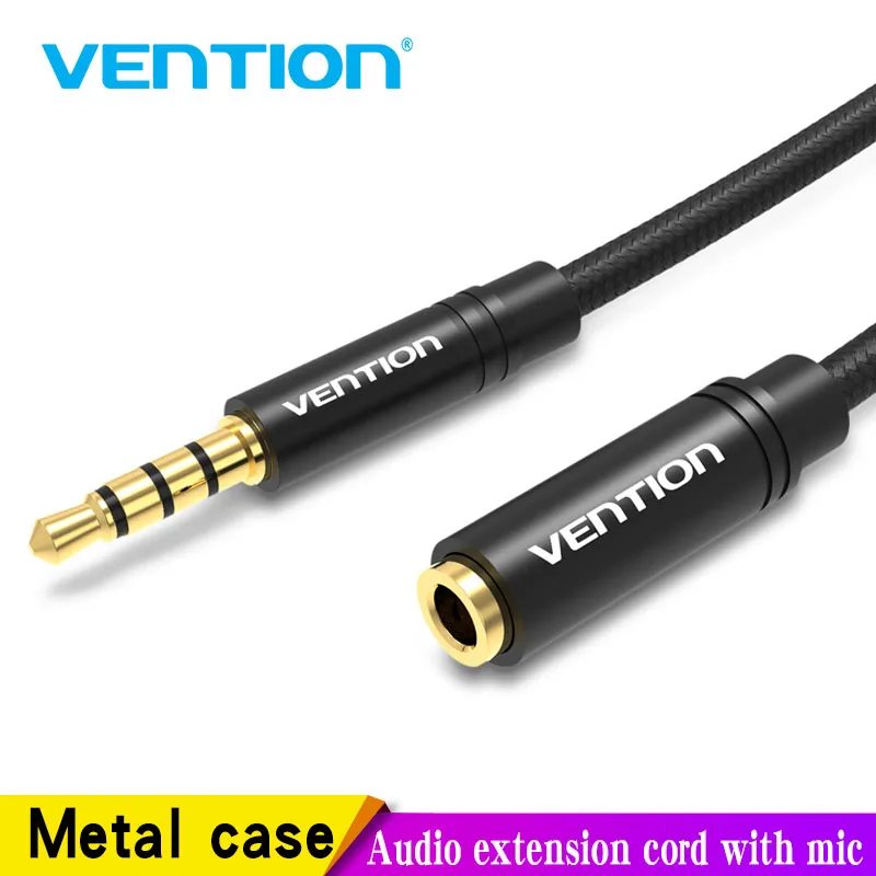 

Vention Aux Cable Jack 3.5mm Audio Extension Cable for Huawei P20 Stereo 3.5 Jack Aux Cord Adapter for Headphones Xiaomi Samsung