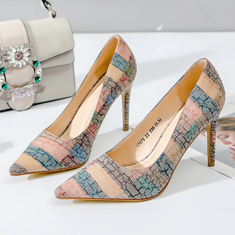 Fletiter/элегантные женские туфли-лодочки; туфли на высоком каблуке 9 см; свадебные туфли-лодочки; фирменный дизайн; вечерние туфли на высоком каблуке с острым носком; Размер 34