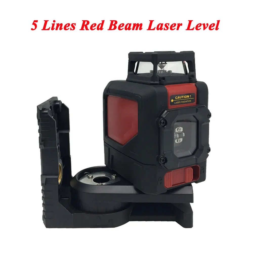 Нормальный лазерный уровень зеленый/красный светильник самонивелирующийся 5 линий 2 линии лазерный уровень мощный измеритель уровня инструмент - Цвет: 5 lines red light