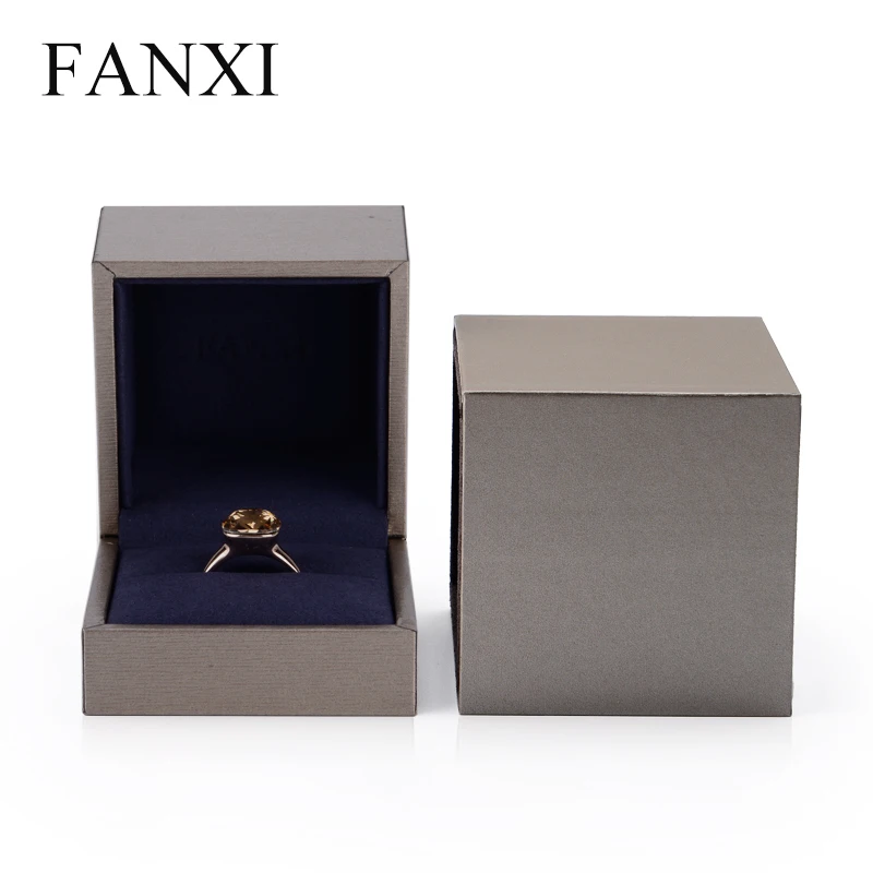 Подарочная коробка для ювелирных изделий FANXI цвета шампанского из искусственной
