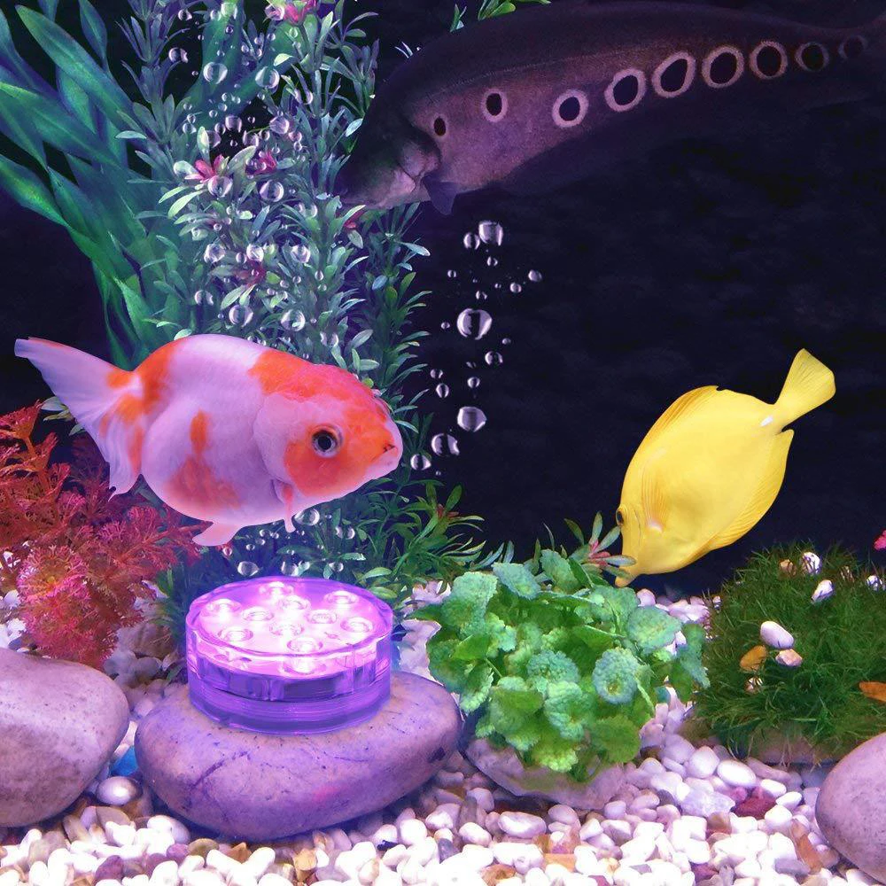 

4PCS Remote Control Swimming Pool Aquarium Light RGB LED Bulb LED Diving Knob Lamp Underwater Color Vase Decor Lamp For Aquarium