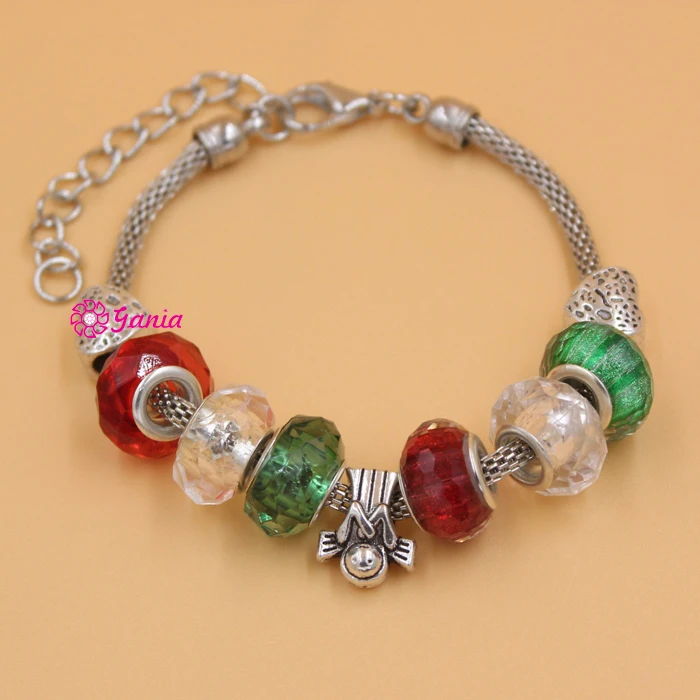 Новое поступление Рождественский браслет ювелирные изделия красный белый