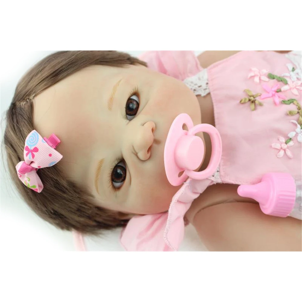 NPK полный Силиконовый Reborn Baby Doll Bathe Игрушки для девочек 58 см винил Реалистичная принцесса малыш Realista Boneca Brinquedo Menina