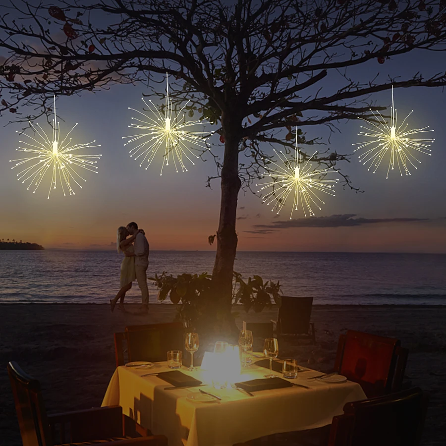 Holiday Lighting DIY Fireworks Solar String Lights For Garden Decoration LED String Christmas Fairy lights Outdoor Solar Lamps Holiday Lighting DIY Fireworks Solar String Lights For Garden Decoration LED String Christmas Fairy lights Outdoor Solar Lamps