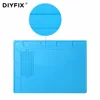 Теплоизоляционная Силиконовая накладка DIYFIX 35x25 см, электрическая паяльная станция BGA, платформа для обслуживания с винтовым ковриком ► Фото 3/6