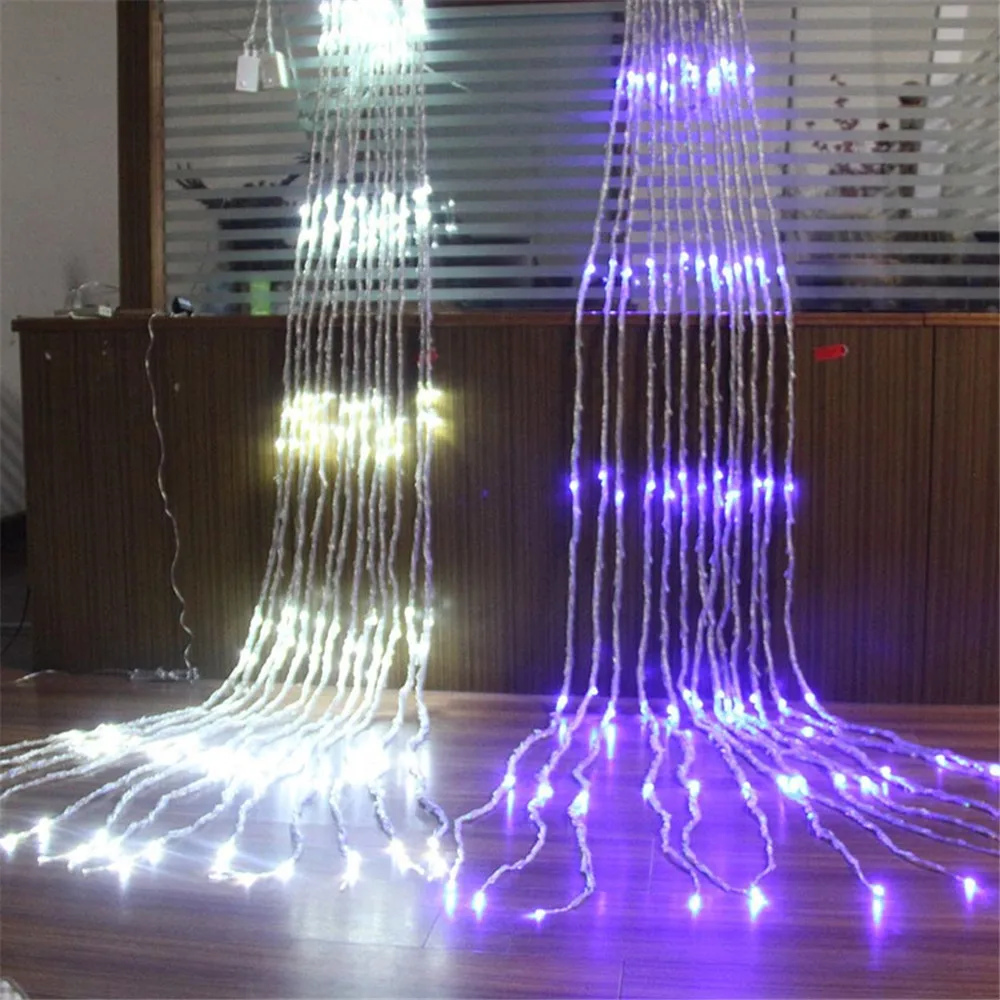 3x3M 320Leds Waterproof Waterfall Meteor Shower Rain LED String Lights For Holiday Light Wedding Xmas Christimas Party Decor