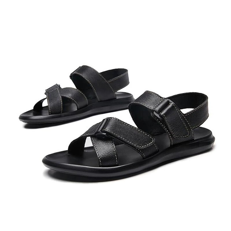 US 6-11 Light Weight Casual Mens' Sandals Summer Man Driving Car Shoes Hook Loop Slides Beach Shoes Nonslip