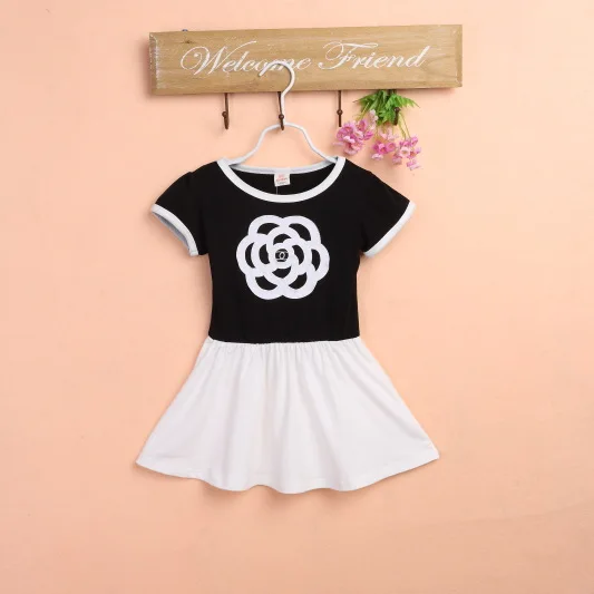 JMFFY Toddler Girls Shirt Dress 2018 Summer Kids Solid Princess Party