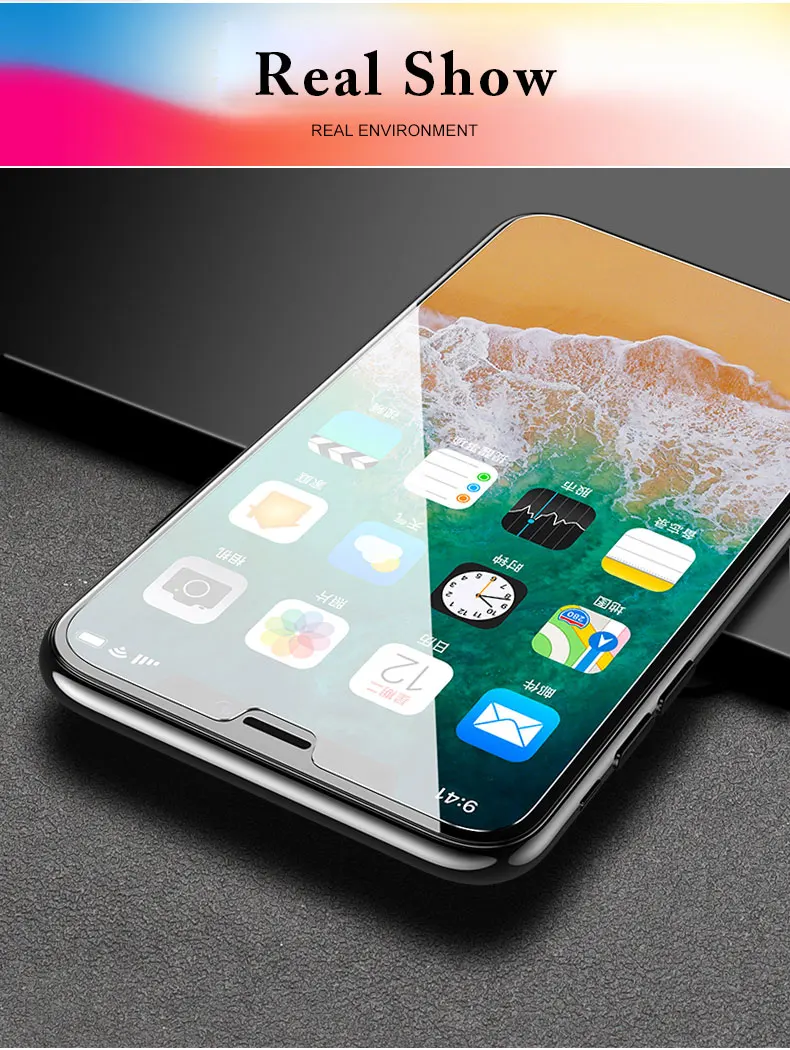 3D закаленное стекло с закругленными краями для iPhone X 7 6S Plus 8, защитная пленка премиум класса для экрана, защитная пленка, защитный чехол