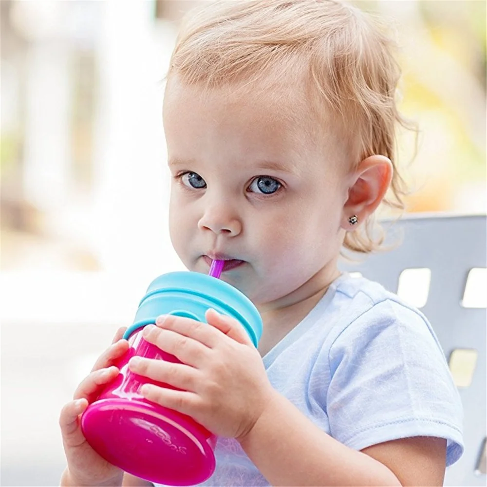 Silicone Sippy Cup Lid Straw Cover for Water Bottle Baby Toddler Spill-Proof