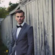 Портной Серый Блейзер terno masculino мужские свадебные вечерние костюмы для выпускного вечера из 2 предметов облегающие смокинги для жениха шафер Жених костюм