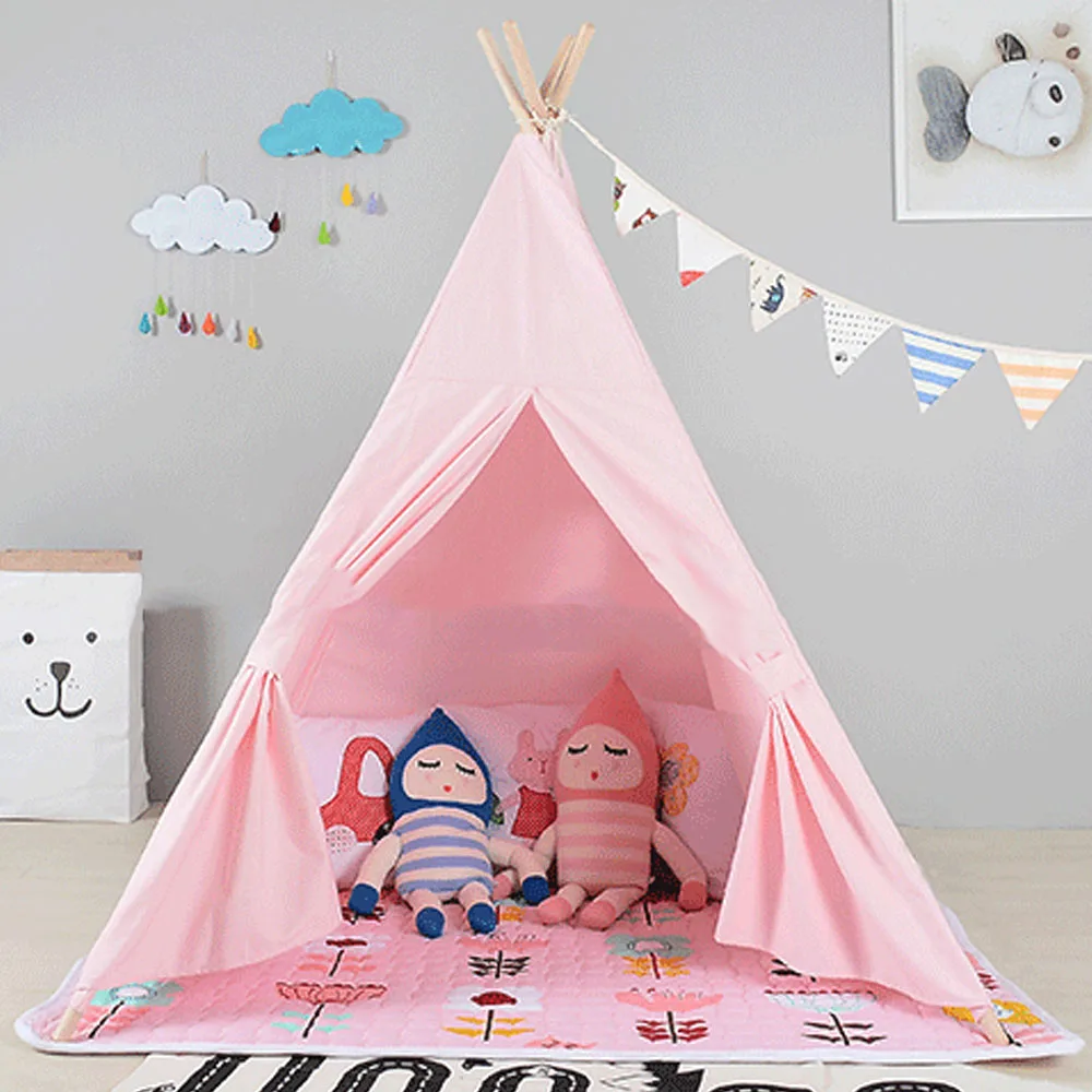 Soft Cotton Children Play Tent Large Space Kids Play Tent House Foldable Cute Princess Tents Toy