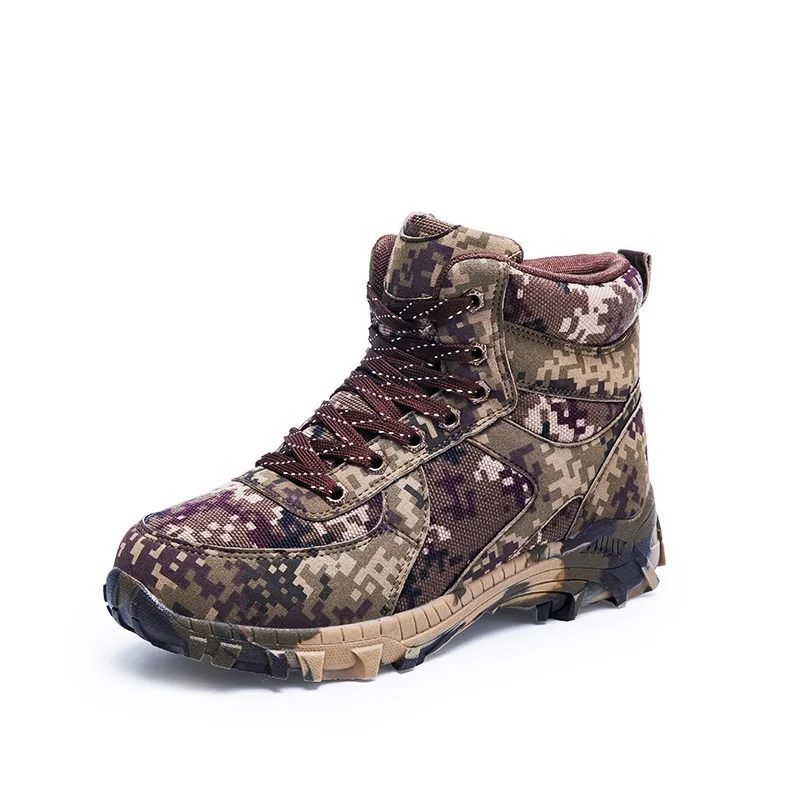 

2019 Fashion Men Sheepskin Warm Hiking Waterproof Outdoor Shoes Anti-skid Mountain Climbing Fishing Boots Sneakers Sport Shoes