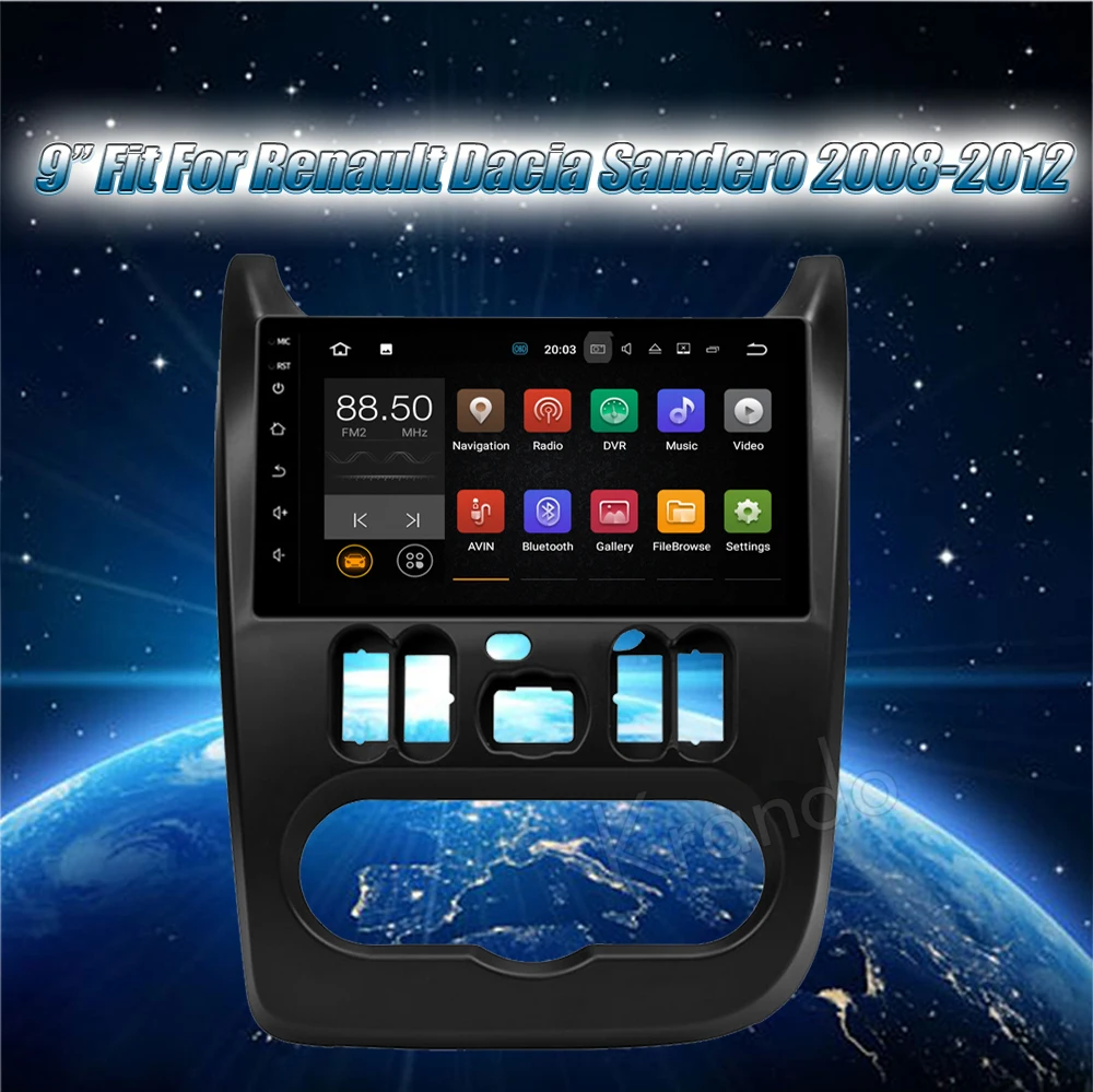 Clearance Krando 9" Android 7.1 car radio gps dvd navigation multimedia system for Renault Dacia Sandero 2008-2012 audio player 1 Clearance Krando 9" Android 7.1 car radio gps dvd navigation multimedia system for Renault Dacia Sandero 2008-2012 audio player 1