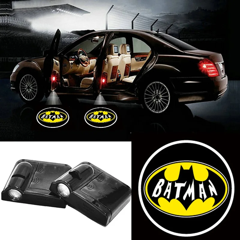 

2 X Wireless Car Door LED Projection Batman Projector Shadow Logo Light Welcome Lamps Magnet Sensor for Ford Focus Bmw Audi Kia