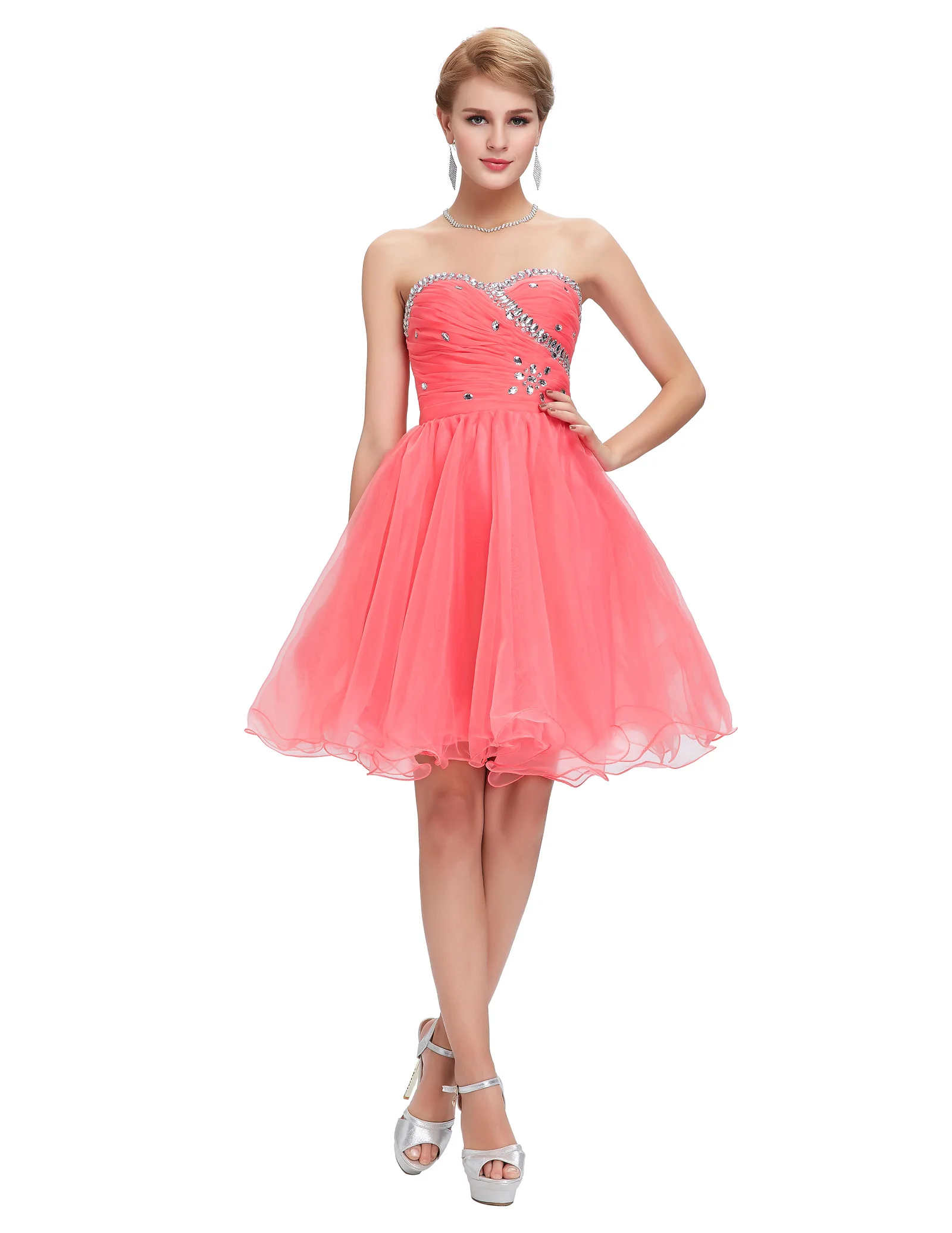 Purple Short Wedding Party Bridesmaid Dress