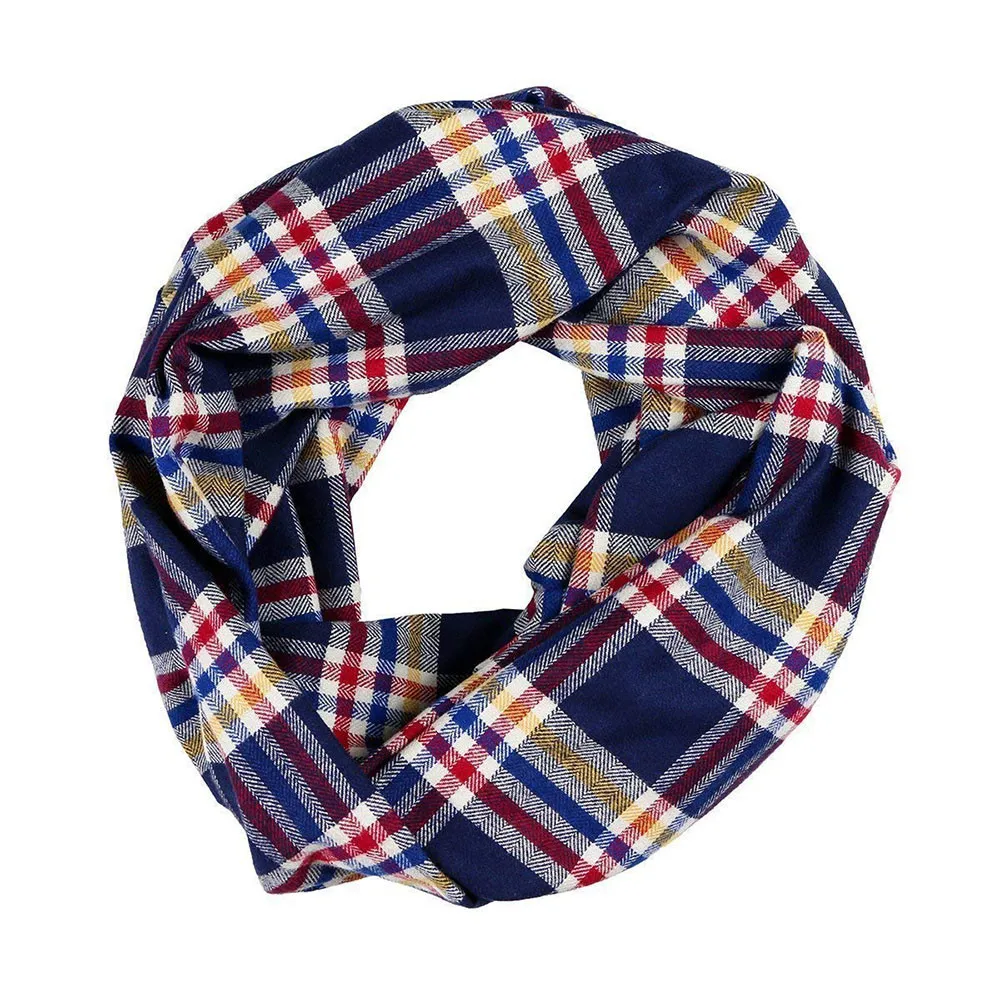 Женский шарф-петля, бесконечная обертка, скрытая молния, карман, теплые дорожные шарфы для пары, элегантный винтажный обтягивающий шарф, повязка на шею
