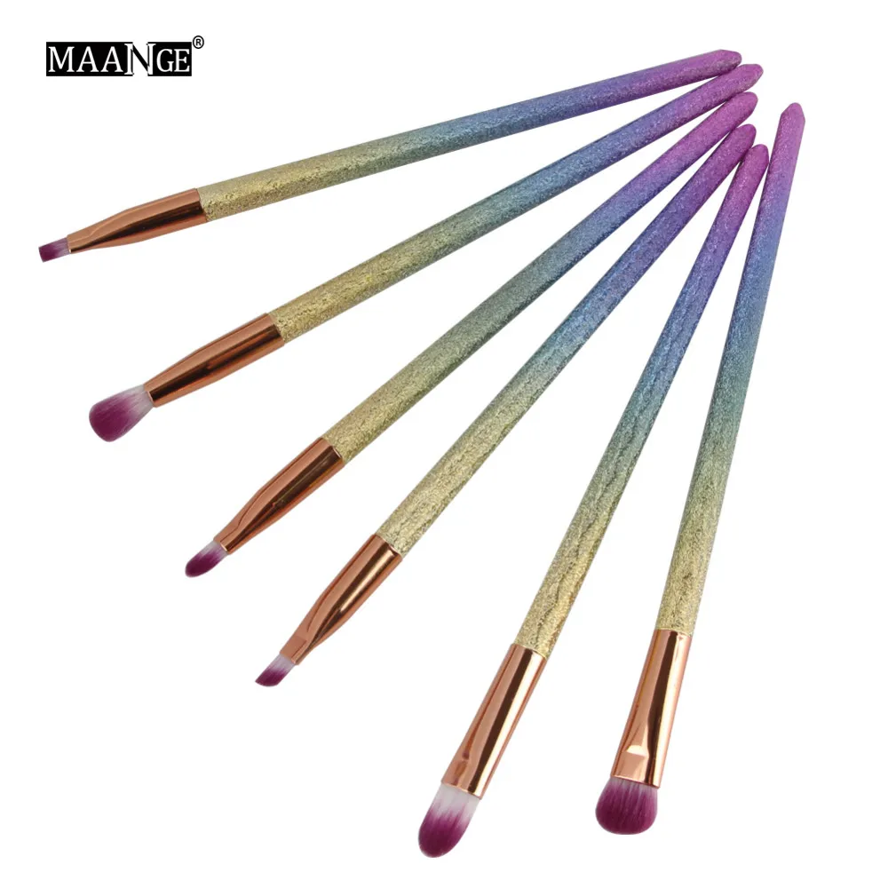 6Pcs Eye makeup brush Set Eyeliner Eyelid Eyebrow Eyeshadow Lip Make Up