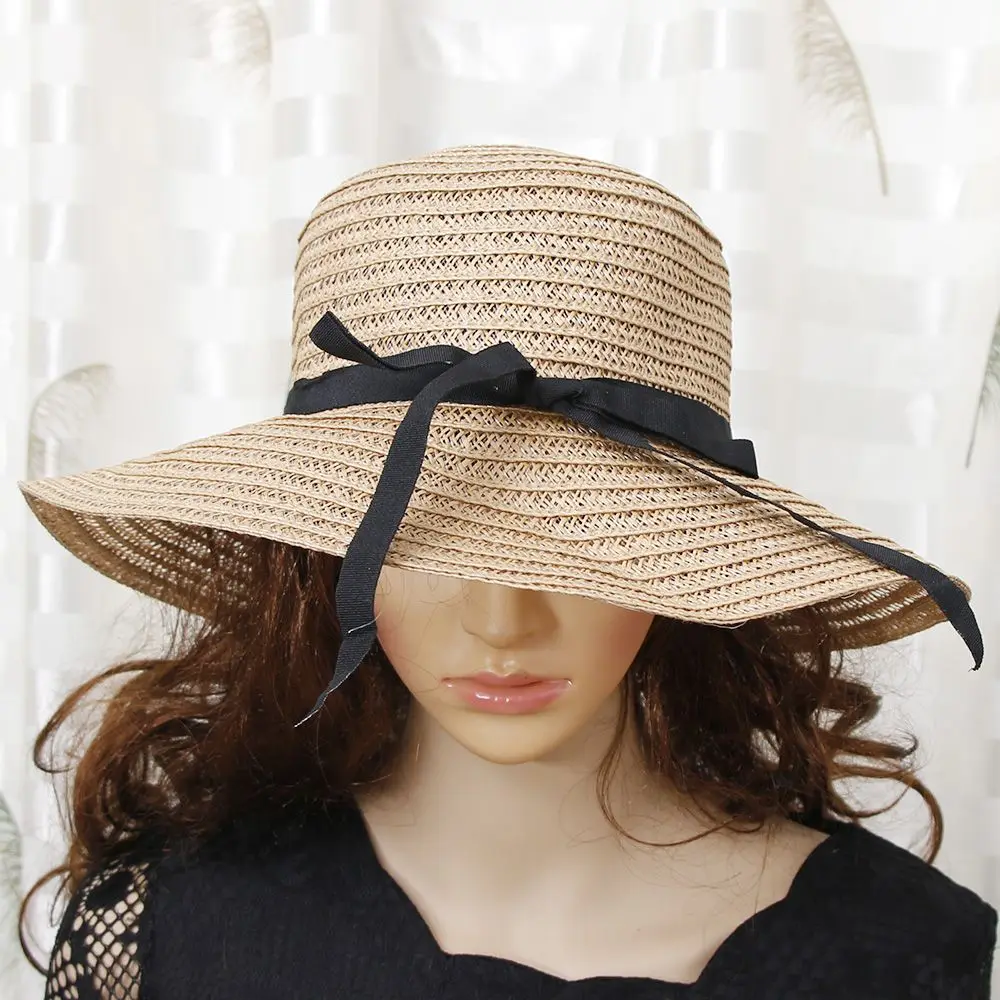 Современные Горячее предложение модные летние Повседневное Для женщин Дамы с широкими полями, Пляжная Защита от Солнца шляпа элегантный
