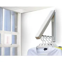 Stainless Steel Wall Hanger Retractable Indoor Clothes Magic Folding Kitchen Drying Stand Rack Hanging Holder Organizer