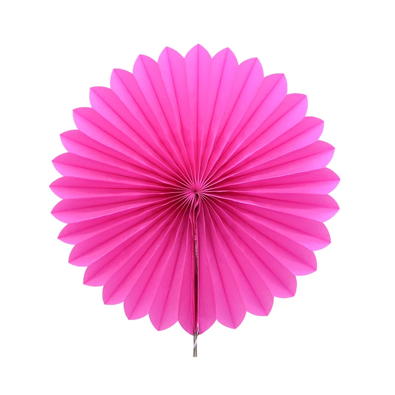 Fuchsia "-12" декоративные бумажные Цветочные бумажные поделки бумажные вентиляторы DIY подвесные вентиляторы для свадьбы, дня рождения, вечеринки, детского праздника - Цвет: Fuchsia