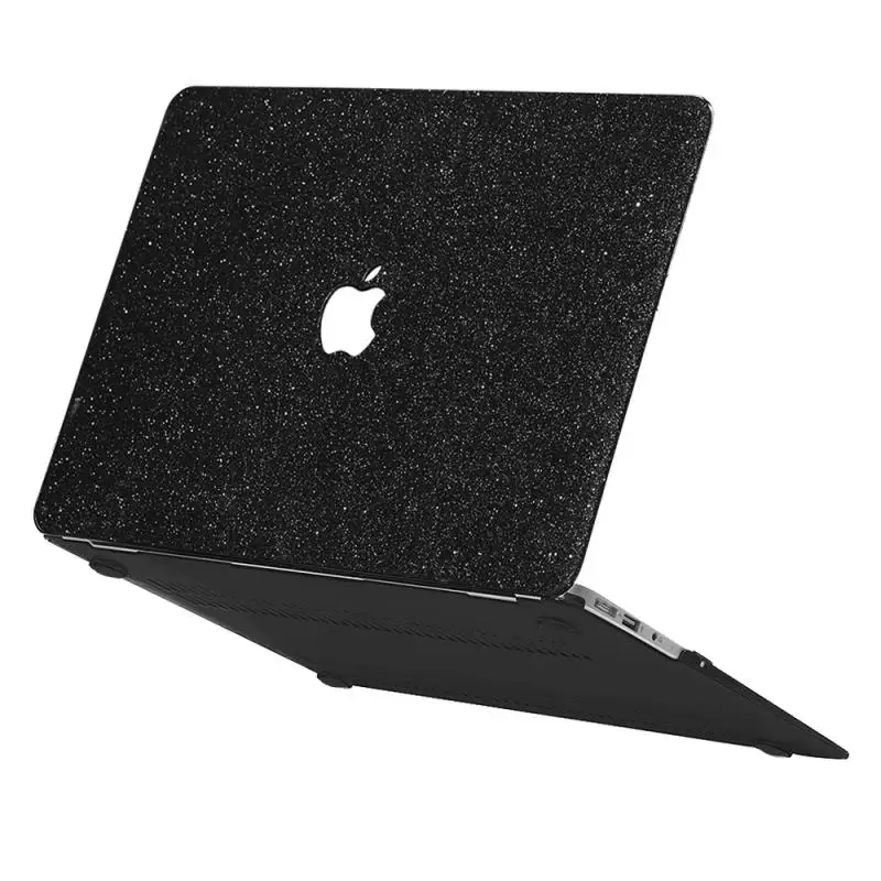 Модные Искрящиеся кристалл для Mac book Pro 13 15 201 Touch сумка ноутбука Air плюс клавиатура крышка - Цвет: Черный