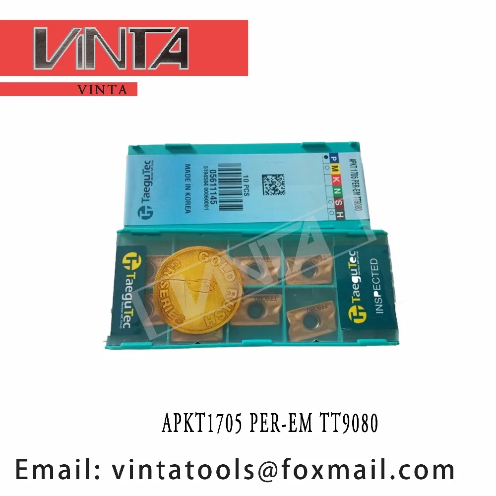 

free shipping high quality APKT1705PER-EM TT9080 cnc carbide milling inserts